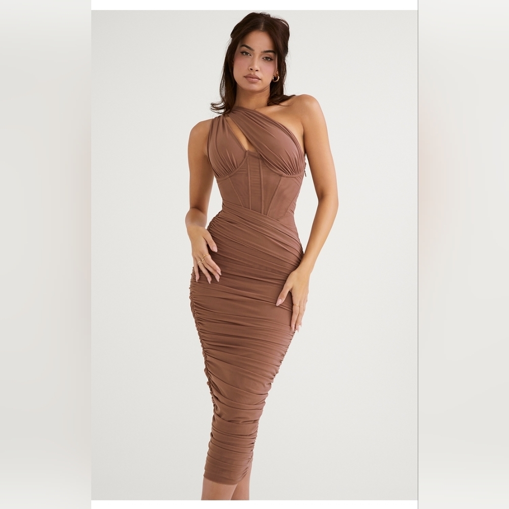 House of CB Brown Midi Dress
